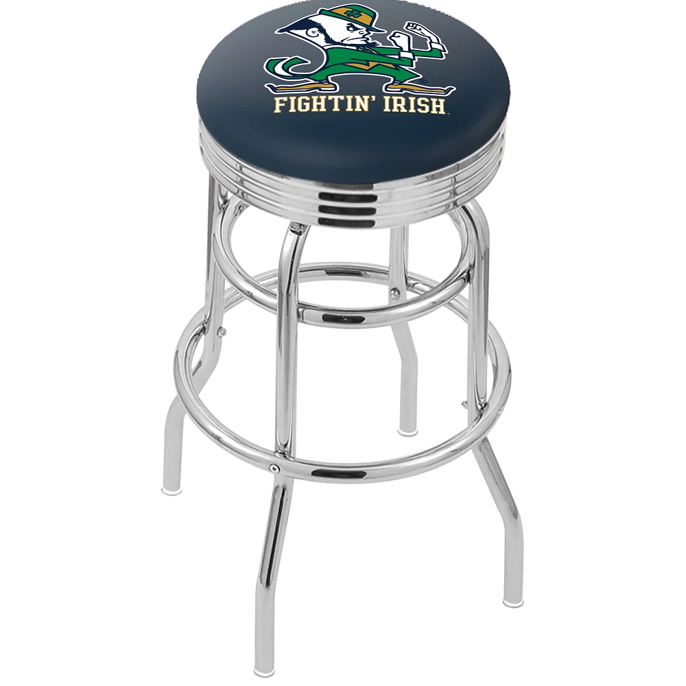 Notre Dame Fighting Irish 25" Chrome Double Ring Swivel Bar Stool