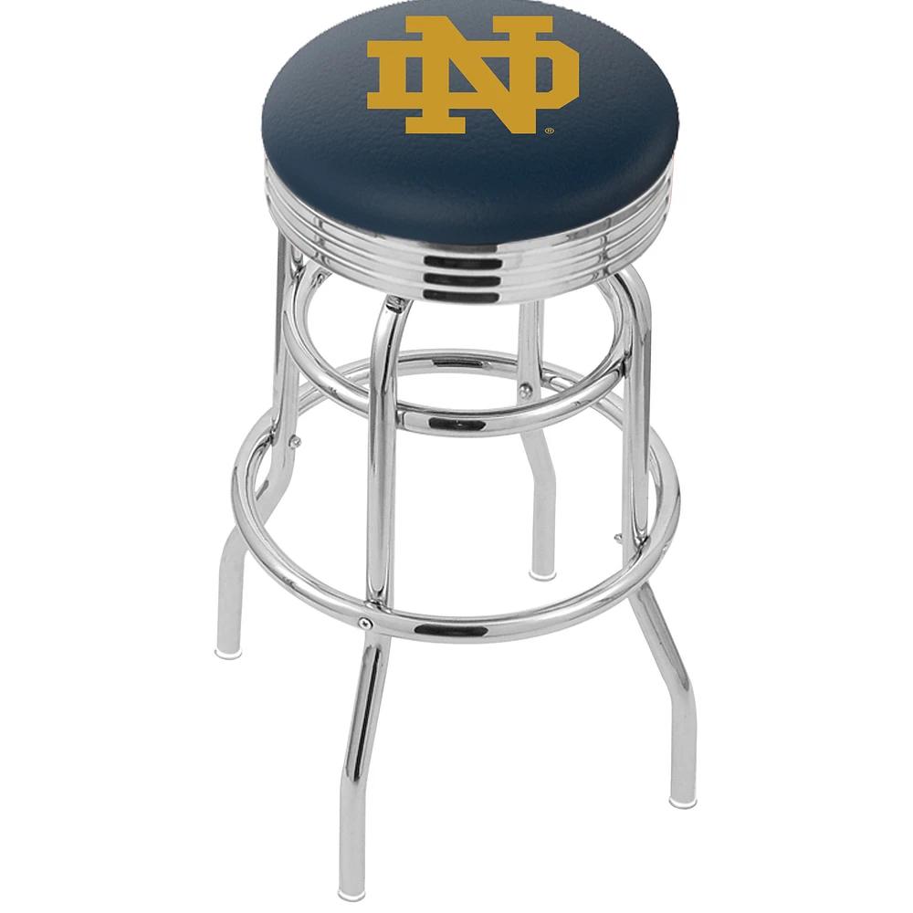 Notre Dame Fighting Irish 25" Alternate Chrome Double Ring Swivel Bar Stool