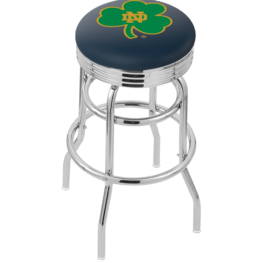 Notre Dame Fighting Irish 25" Team Chrome Double Ring Swivel Bar Stool