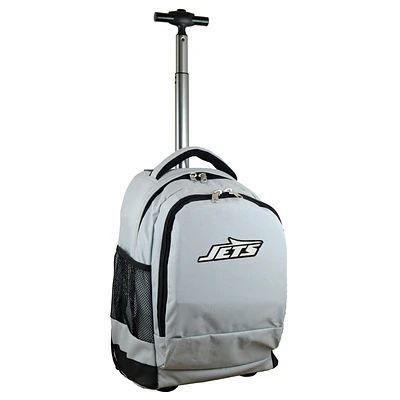 MOJO Gray New York Jets 19'' Premium Wheeled Backpack
