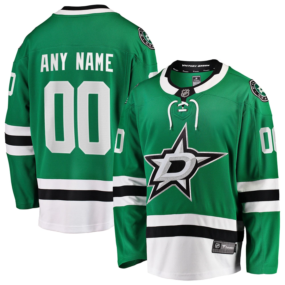 Men's Fanatics Green Dallas Stars Home Breakaway Custom Jersey