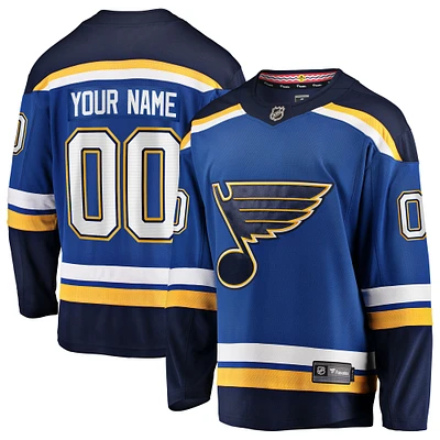 Men's Fanatics Blue St. Louis Blues Home Breakaway Custom Jersey