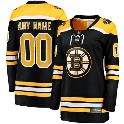 Women's Fanatics Black Boston Bruins Home Breakaway Custom Jersey