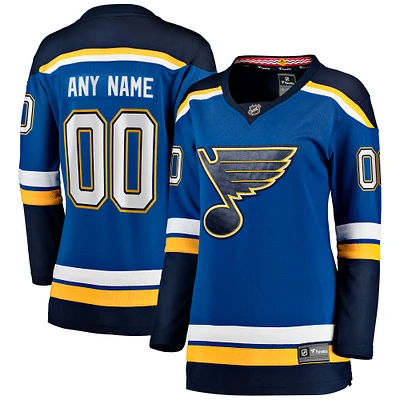 Women's Fanatics Blue St. Louis Blues Home Breakaway Custom Jersey