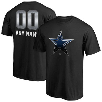 Men's Black Dallas Cowboys Personalized Midnight Mascot T-Shirt