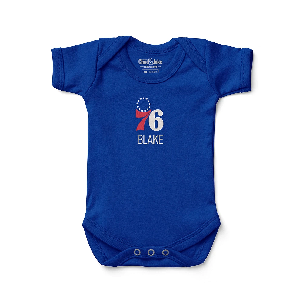 Infant Royal Philadelphia 76ers Personalized Bodysuit