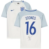 John Stones England National Team Autographed 2016-2017 #16 Home Jersey - ICONS