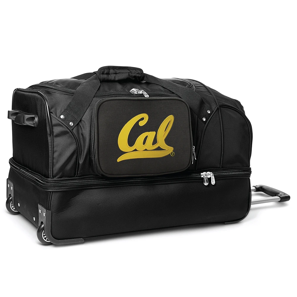 MOJO Cal Bears Black 27'' 2-Wheel Drop Bottom Rolling Duffel Bag