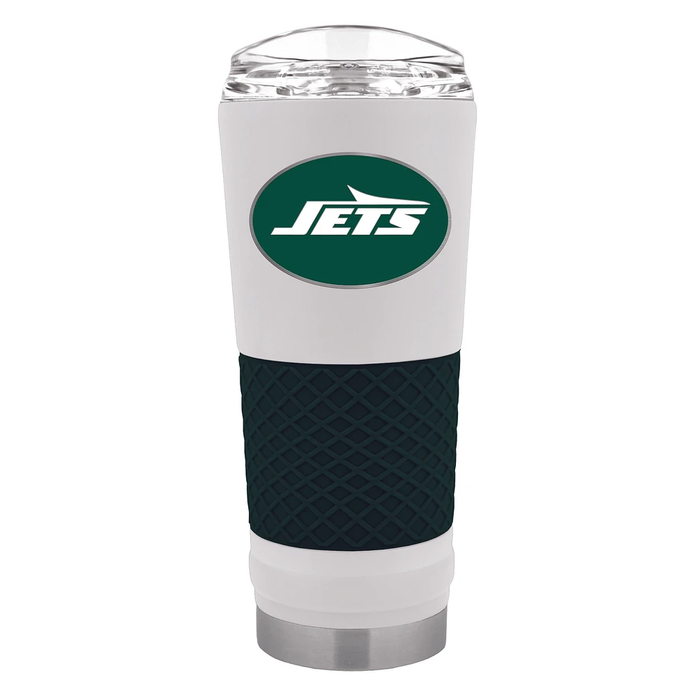 White New York Jets 24oz. Powder Coated Draft Travel Mug