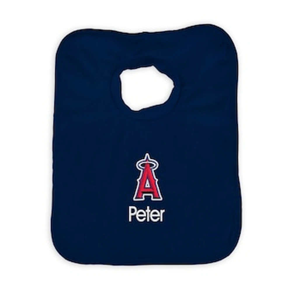 Infant Navy Los Angeles Angels Personalized Bib