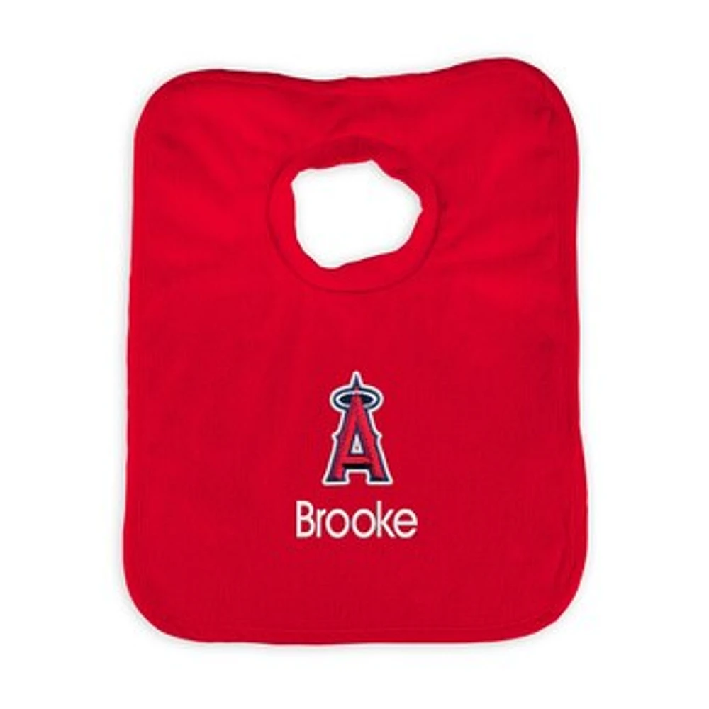 Infant Red Los Angeles Angels Personalized Bib