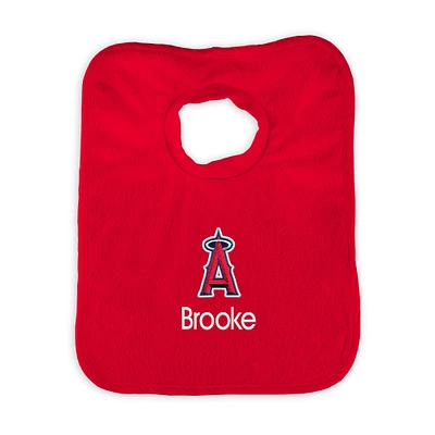 Infant Red Los Angeles Angels Personalized Bib