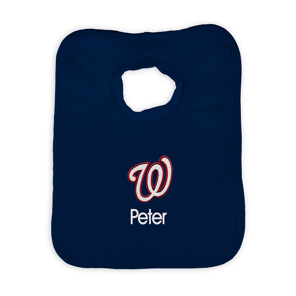 Infant Navy Washington Nationals Personalized Bib