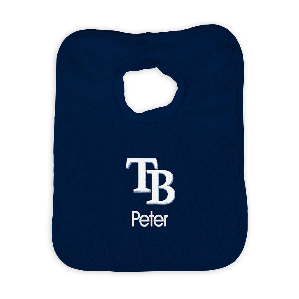 Infant Navy Tampa Bay Rays Personalized Bib