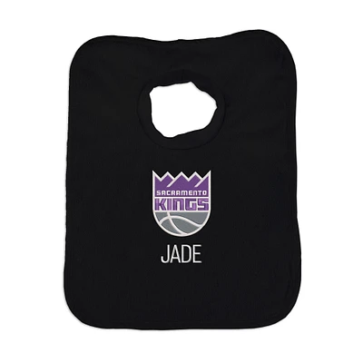 Infant Black Sacramento Kings Personalized Bib