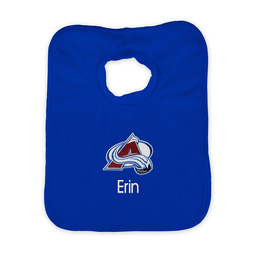 Infant Royal Colorado Avalanche Personalized Bib