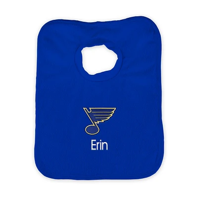 Infant Royal St. Louis Blues Personalized Bib