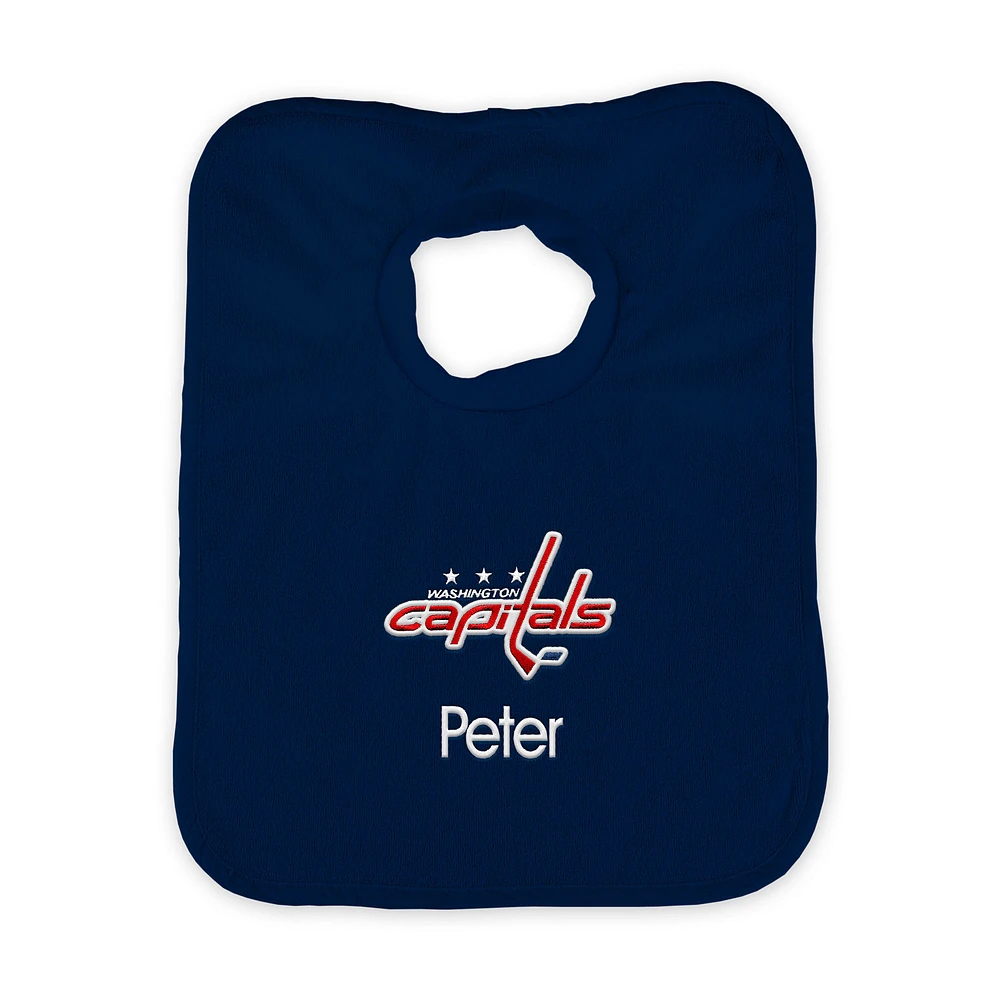 Infant Navy Washington Capitals Personalized Bib