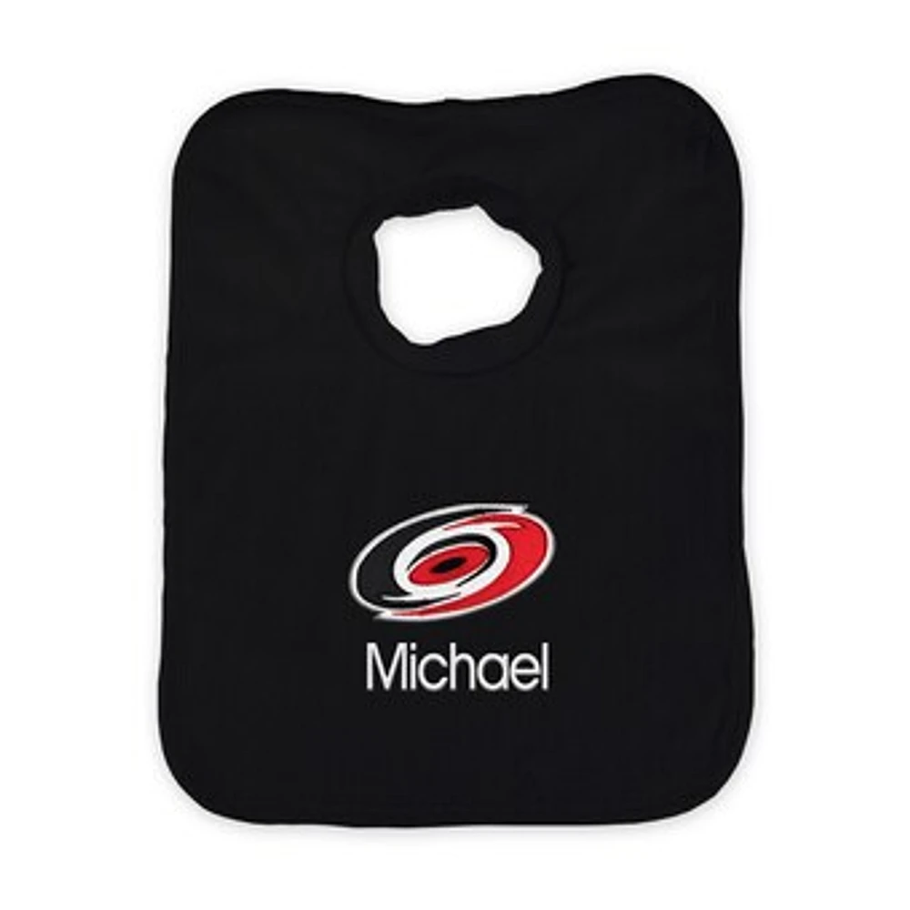 Infant Black Carolina Hurricanes Personalized Bib