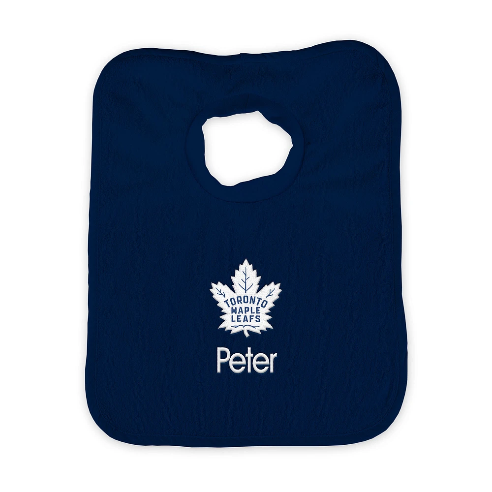 Infant Navy Toronto Maple Leafs Personalized Bib