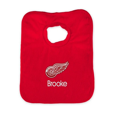 Infant Red Detroit Red Wings Personalized Bib