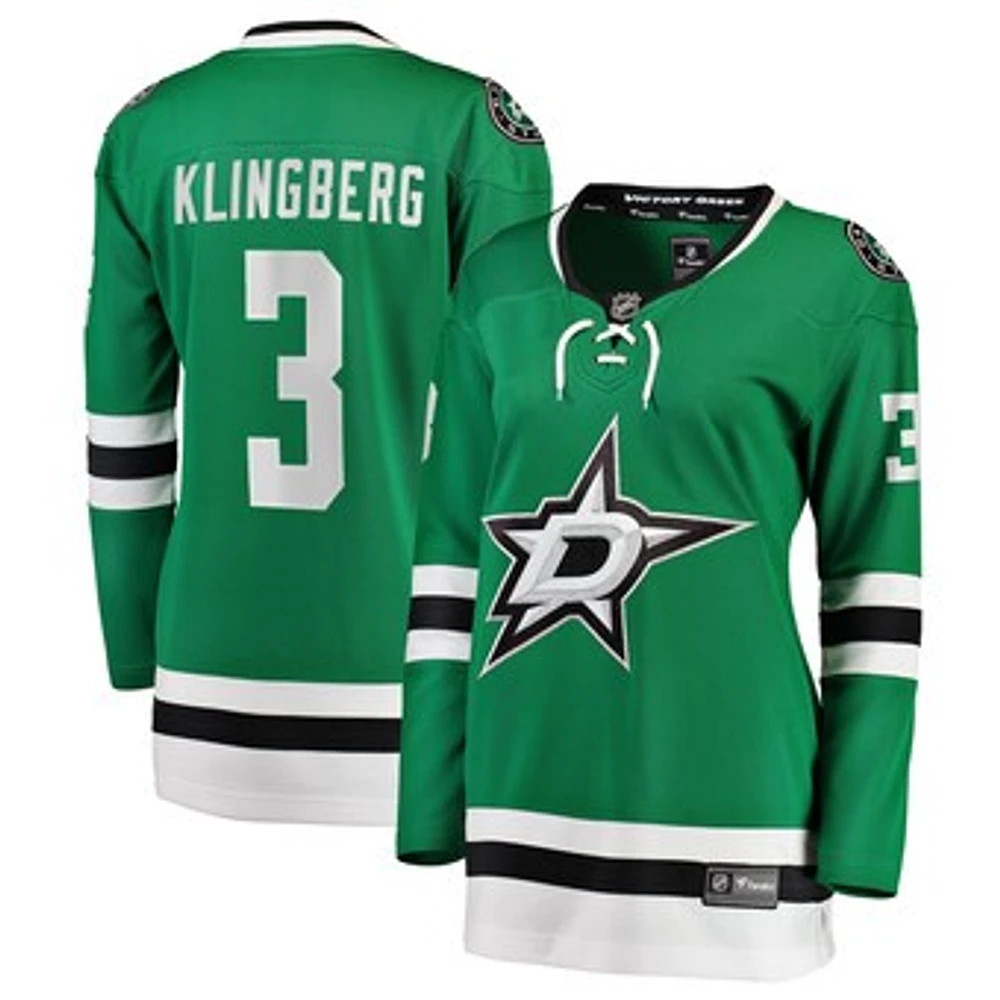 Women's Fanatics John Klingberg Kelly Green Dallas Stars Breakaway Player Jersey