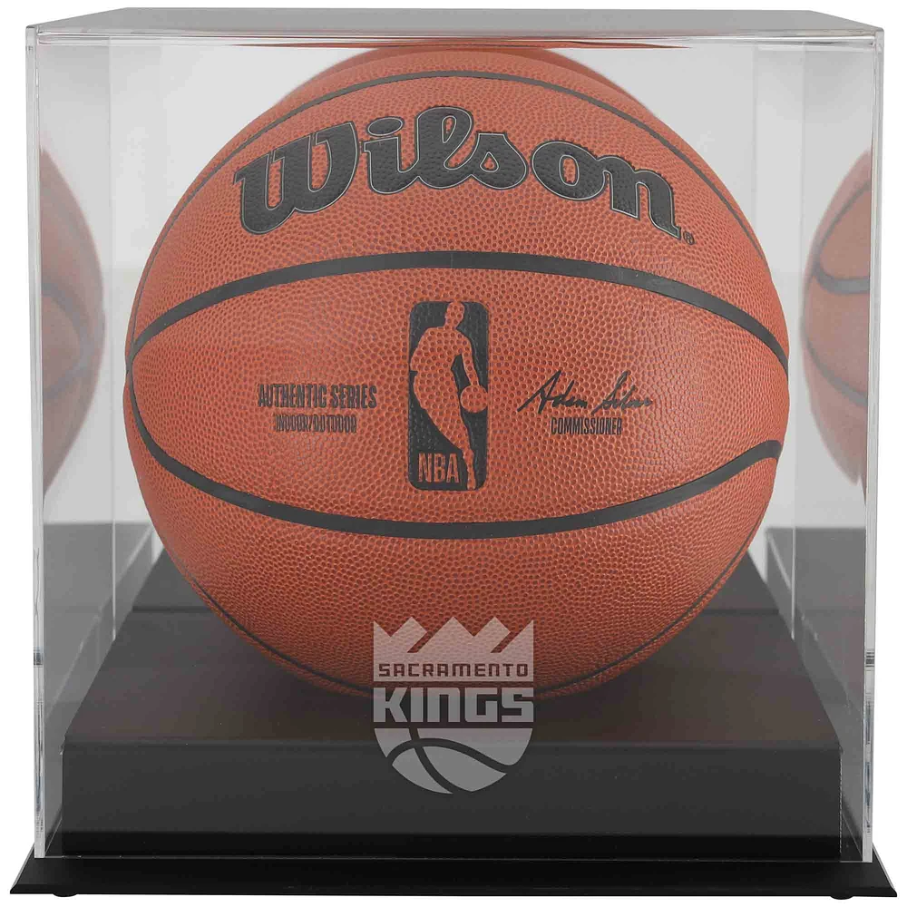 Sacramento Kings Blackbase Team Logo Basketball Display Case with Mirrored Back