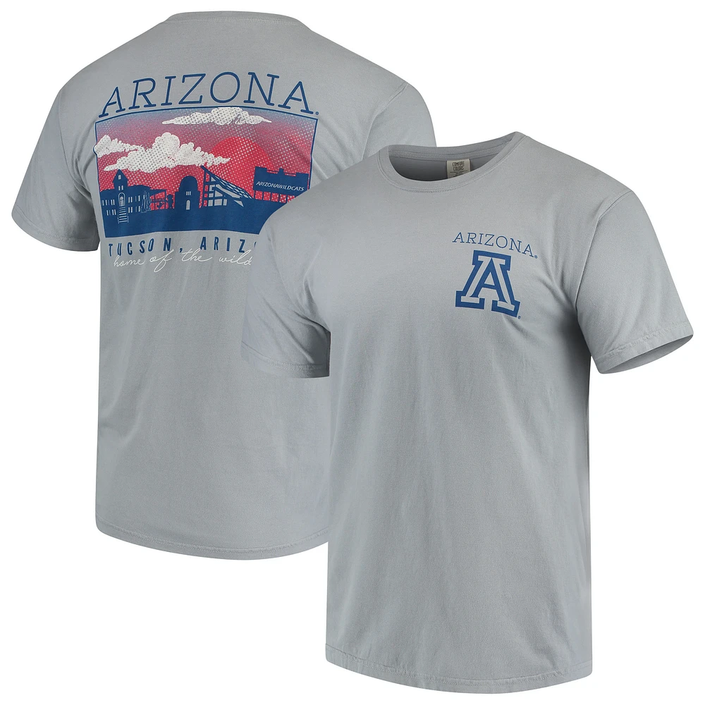 Men's Gray Arizona Wildcats Team Comfort Colors Campus Scenery T-Shirt