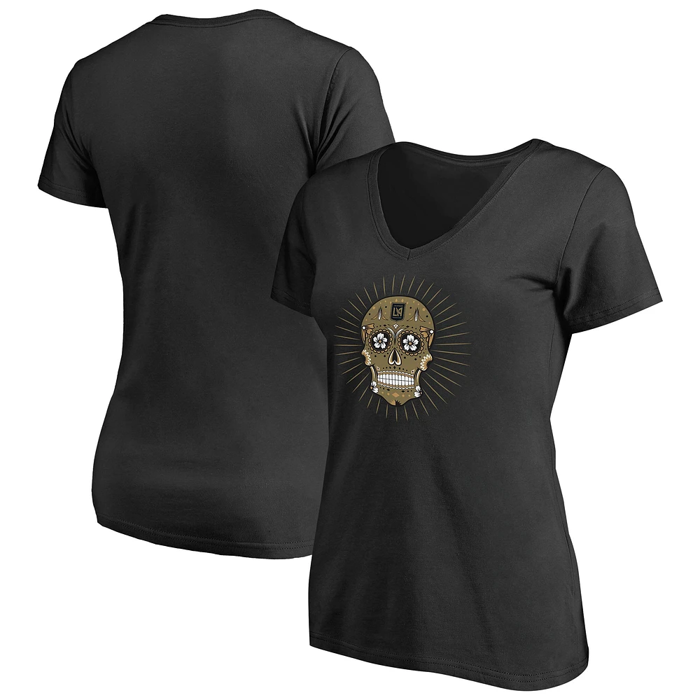 Women's Black LAFC Hispanic Heritage Viva V-Neck T-Shirt