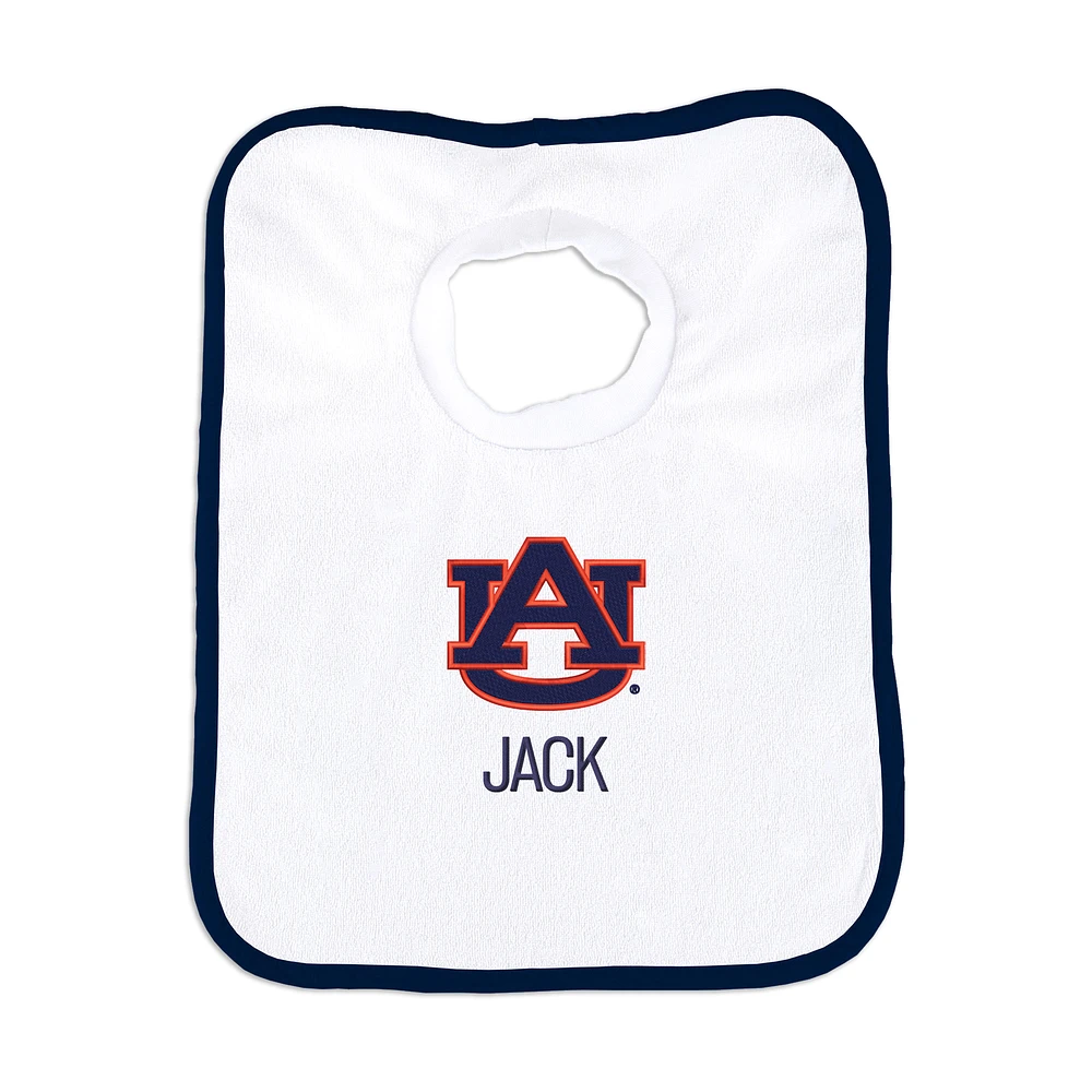 White Chad & Jake Auburn Tigers Team Personalized Bib