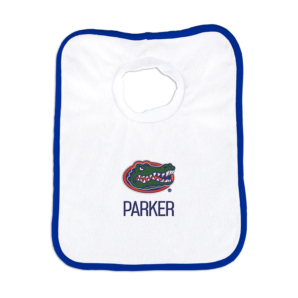White Chad & Jake Florida Gators Personalized Bib
