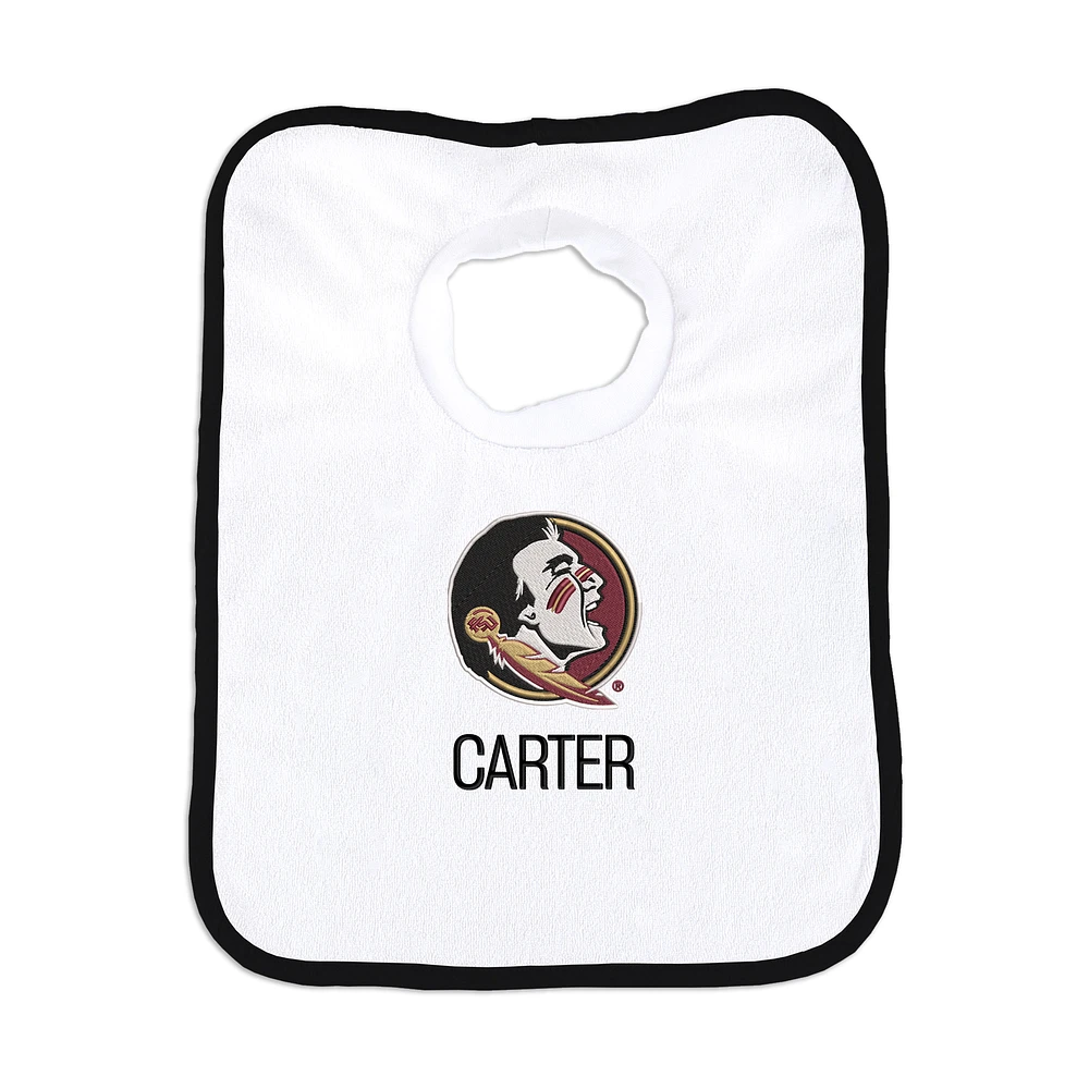Chad & Jake Florida State Seminoles Personalized Bib