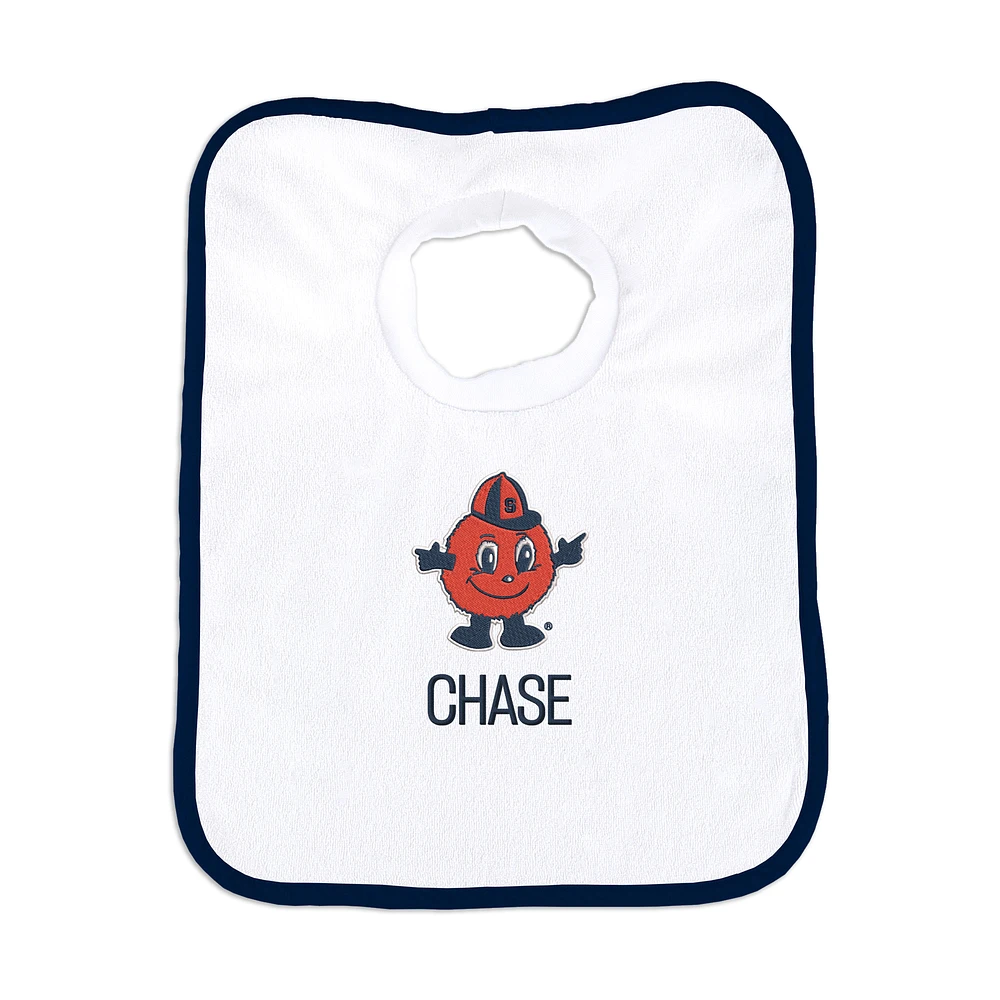 White Chad & Jake Syracuse Orange NCAA Personalized Bib