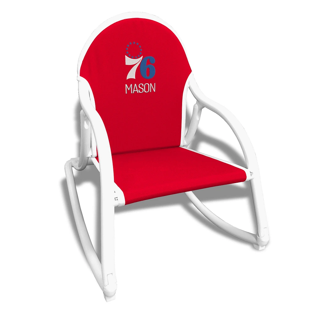 Red Philadelphia 76ers Children's Personalized Rocking Chair