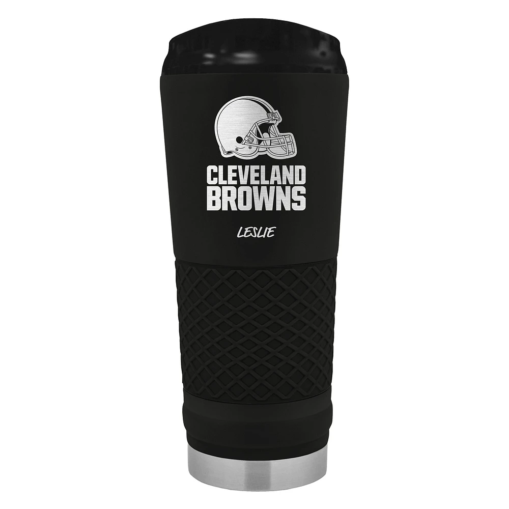 Black Cleveland Browns 24oz. Personalized Stealth Draft Beverage Cup