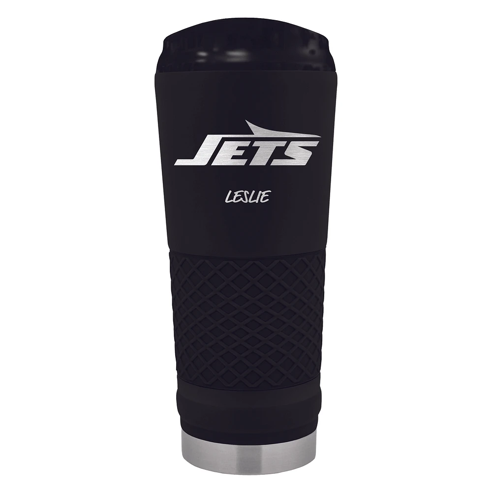 Black New York Jets 24oz. Personalized Stealth Draft Beverage Cup
