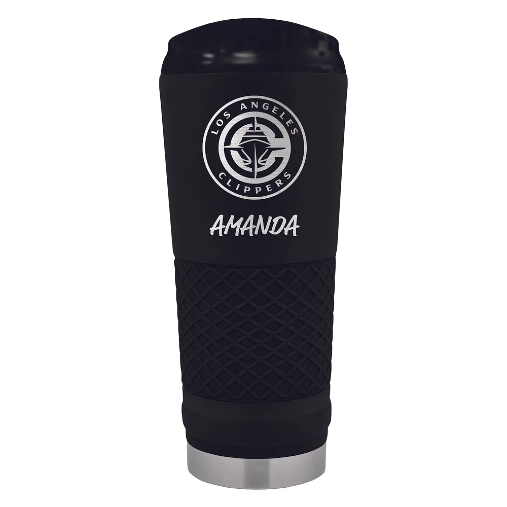 Black LA Clippers 24oz. Personalized Stealth Draft Beverage Cup