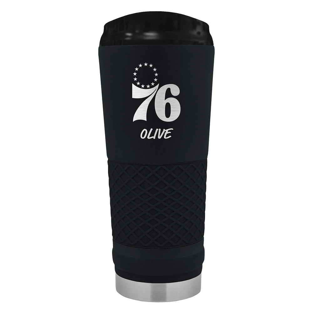 Black Philadelphia 76ers 24oz. Personalized Stealth Draft Beverage Cup