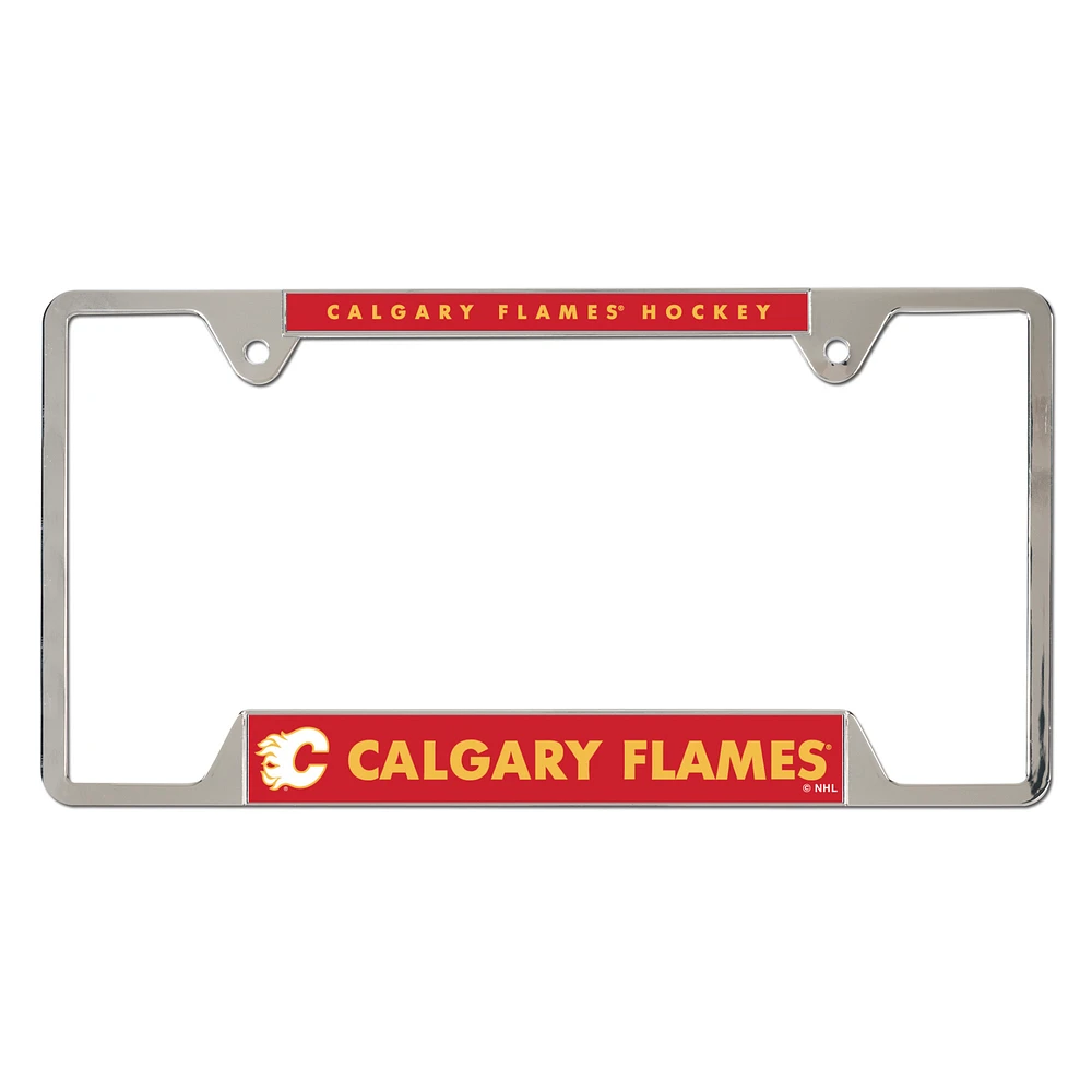WinCraft Calgary Flames Chrome Plated Metal License Plate Frame