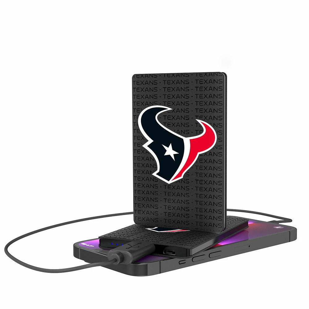 Houston Texans Text Backed 2000 mAh Credit Card Powerbank