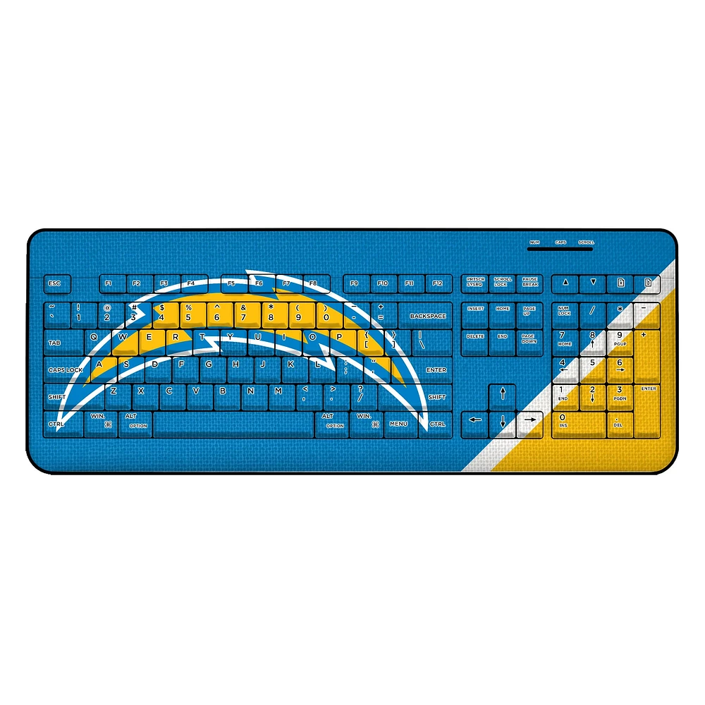 Los Angeles Chargers Diagonal Stripe Wireless Keyboard