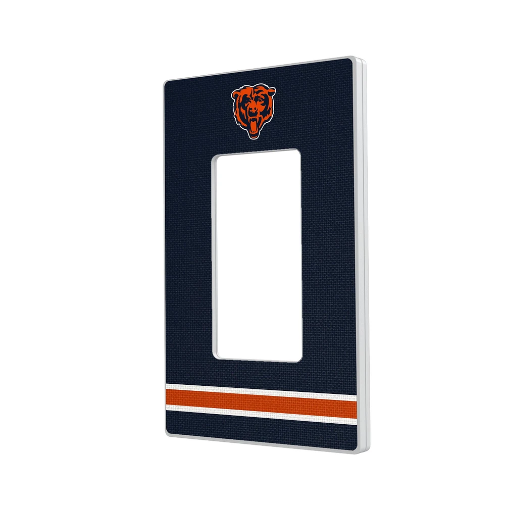 Chicago Bears Stripe Single Rocker Light Switch Plate