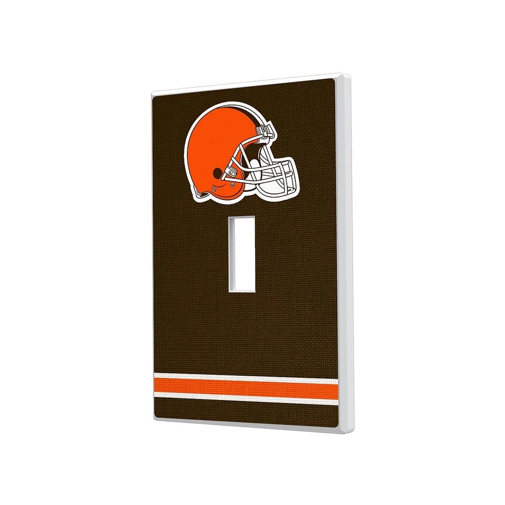 Cleveland Browns Stripe Single Toggle Light Switch Plate