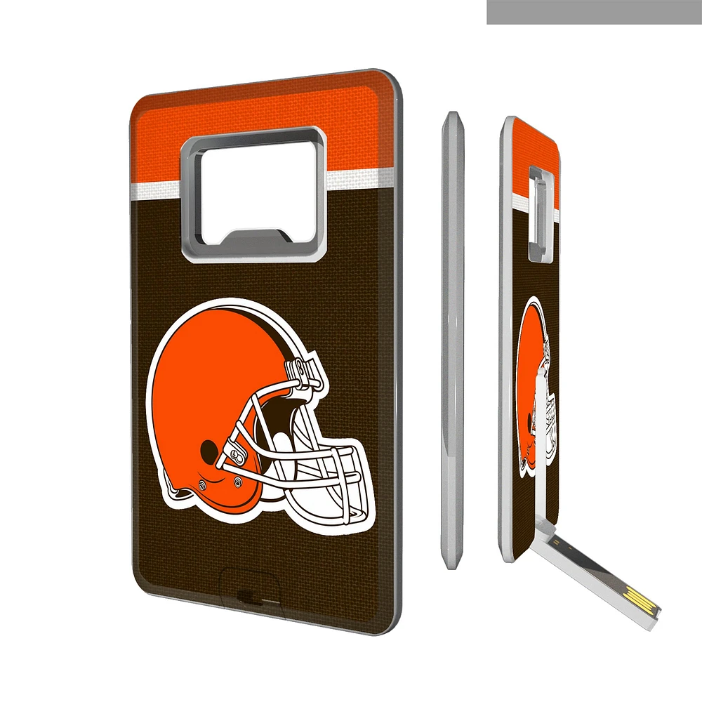 Cleveland Browns Striped Credit Card USB Drive & Bottle Opener