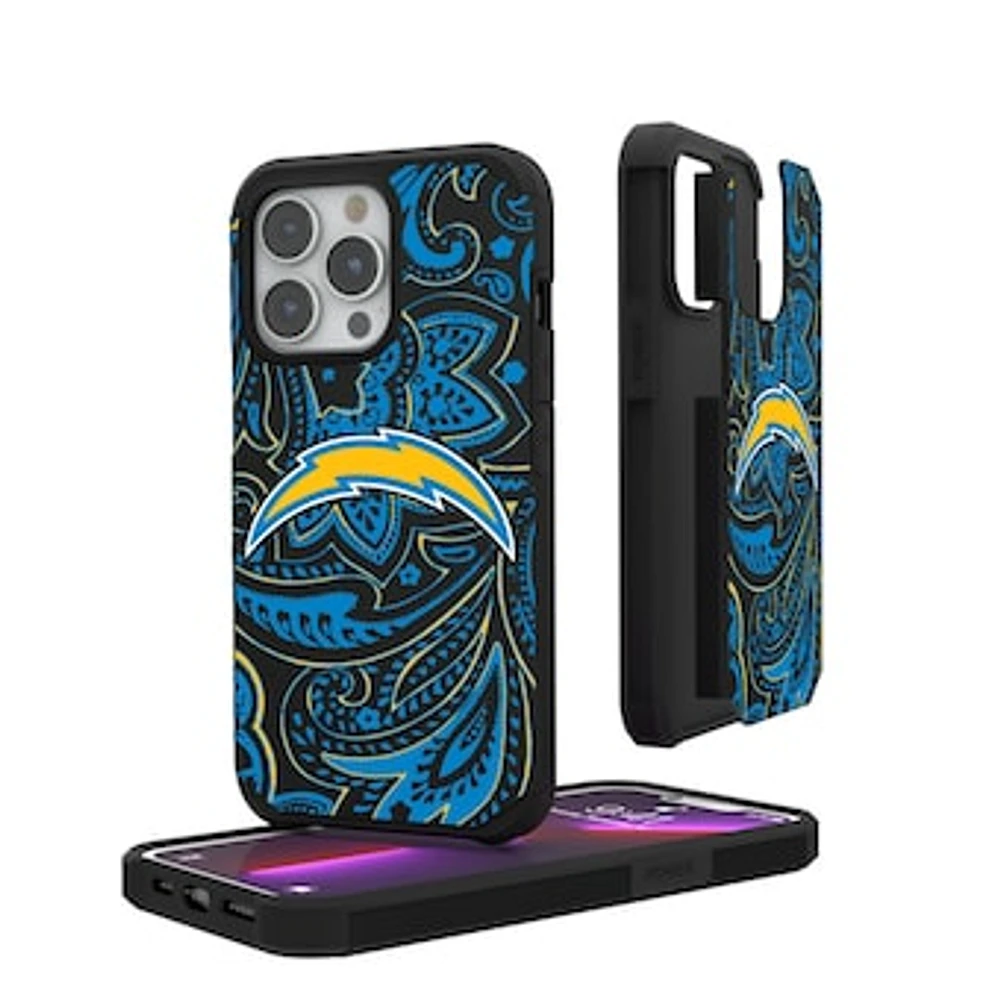 Los Angeles Chargers iPhone Rugged Paisley Design Case