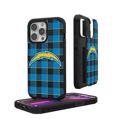 Los Angeles Chargers iPhone Rugged Plaid Design Case