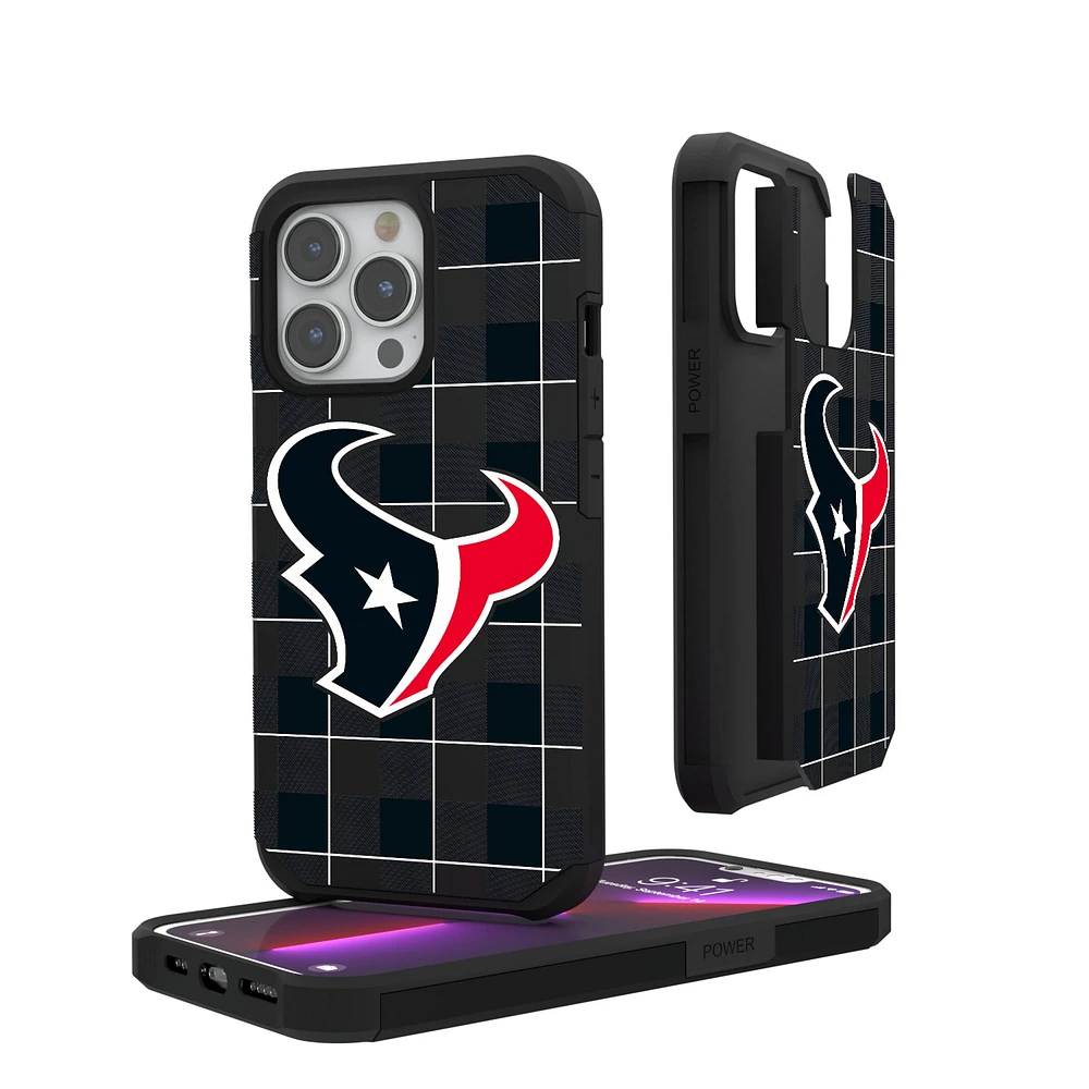 Houston Texans iPhone Rugged Plaid Design Case