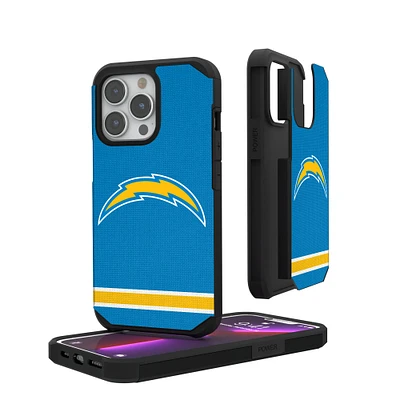 Los Angeles Chargers iPhone Rugged Stripe Design Case