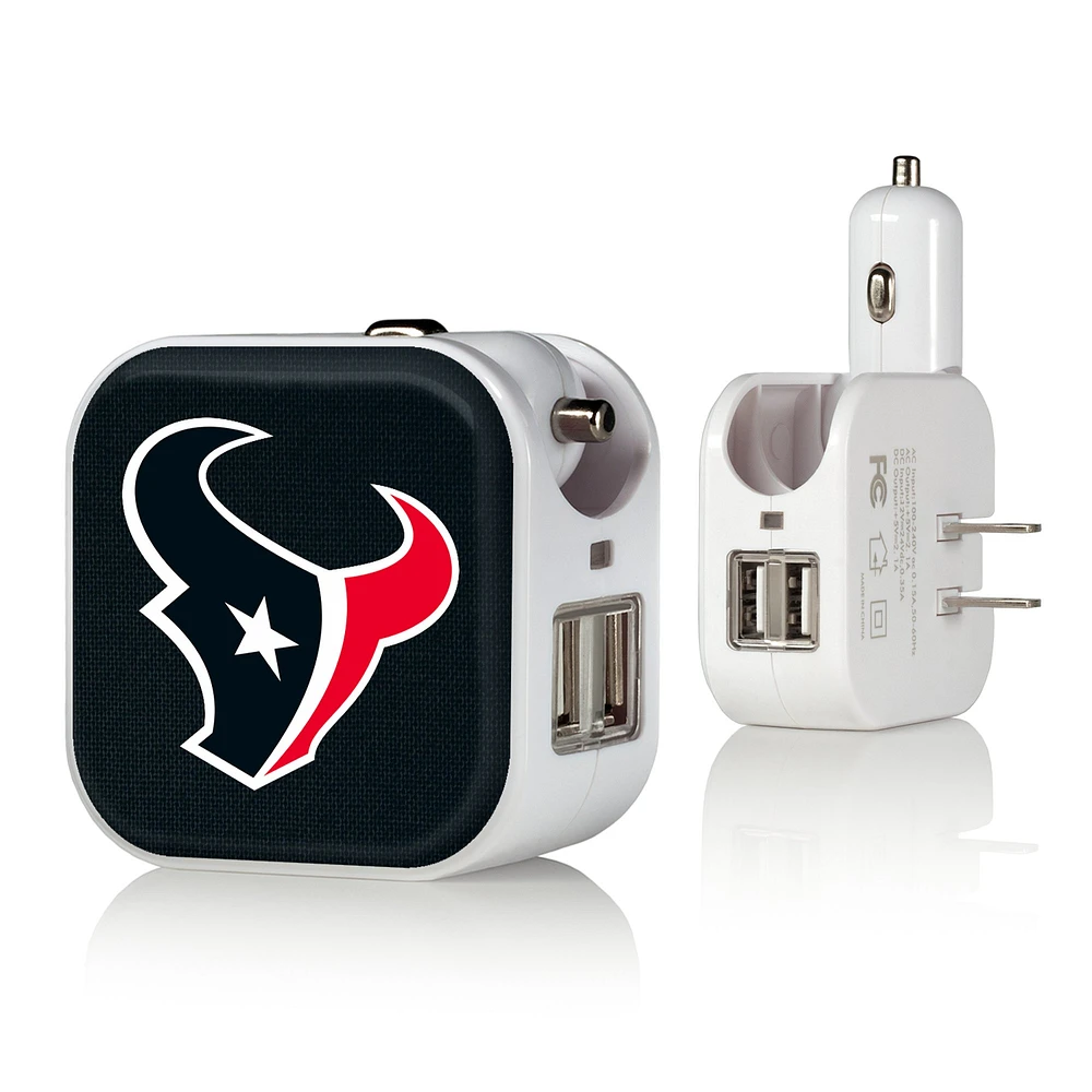 Houston Texans Solid Design USB Charger