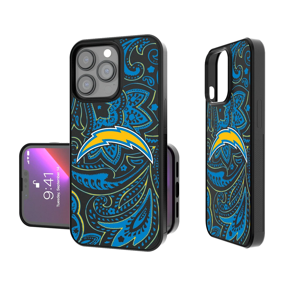 Los Angeles Chargers iPhone Paisley Design Bump Case